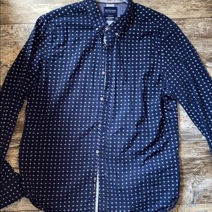 Blue Denim and Flower button down